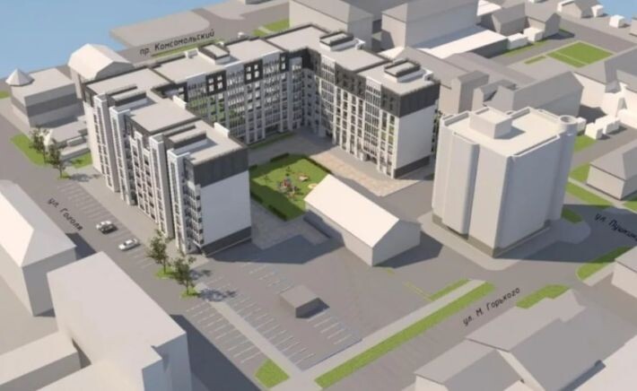 Проект ЖК на ул. Пушкина, 30
Фото: мастерская Владимира Золотова