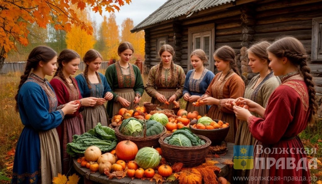 Изображение сгенерировано с помощью нейросети Шедеврум и носит иллюстративный характер📷    На Федорины вечёрки собираются девчонки: традиции 24 сентября
