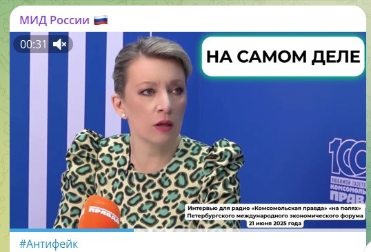    скриншот: телеграм-канал МИД России