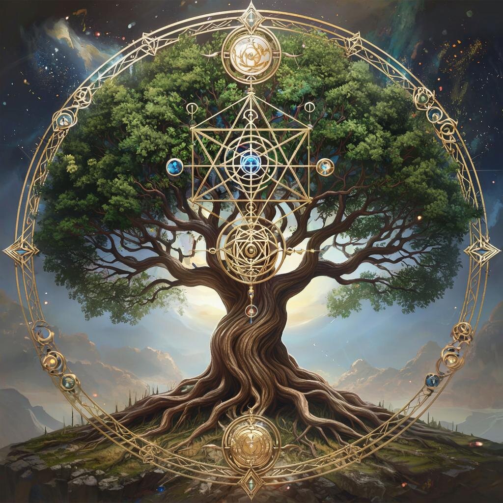 Древо. Иллюстрация сгенерирована нейросетью