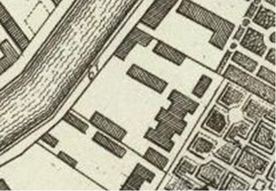 Выкопировка из «Плана Столичного города Санкт-Петербурга с изображением знатнейших онаго проспектов, изданный трудами Императорской Академии наук и художеств» 1753 года.