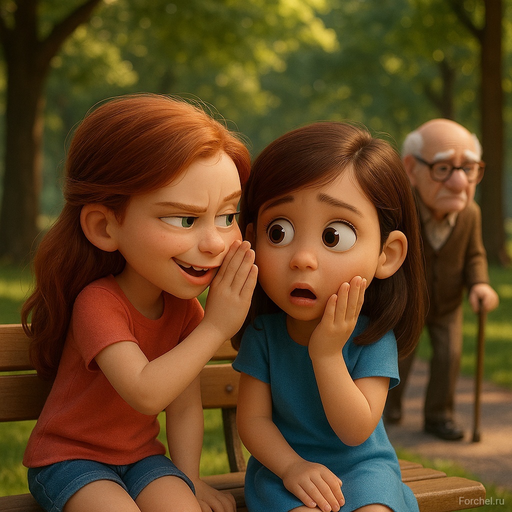 Аня с подружкой