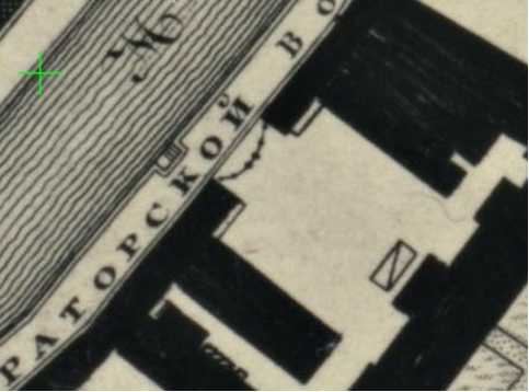 Выкопировка из Карты, выполненной гравировкой на медных листах в Военно-топографическом депо под руководством генерал-майора Шуберта в масштабе 1:4200.