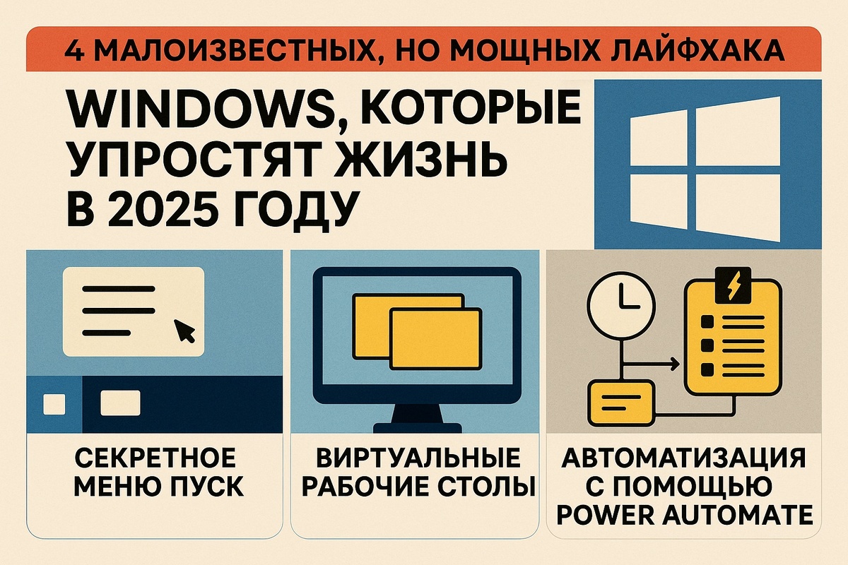 4 секретных лайфхака Windows 2025, о которых никто не расскажет