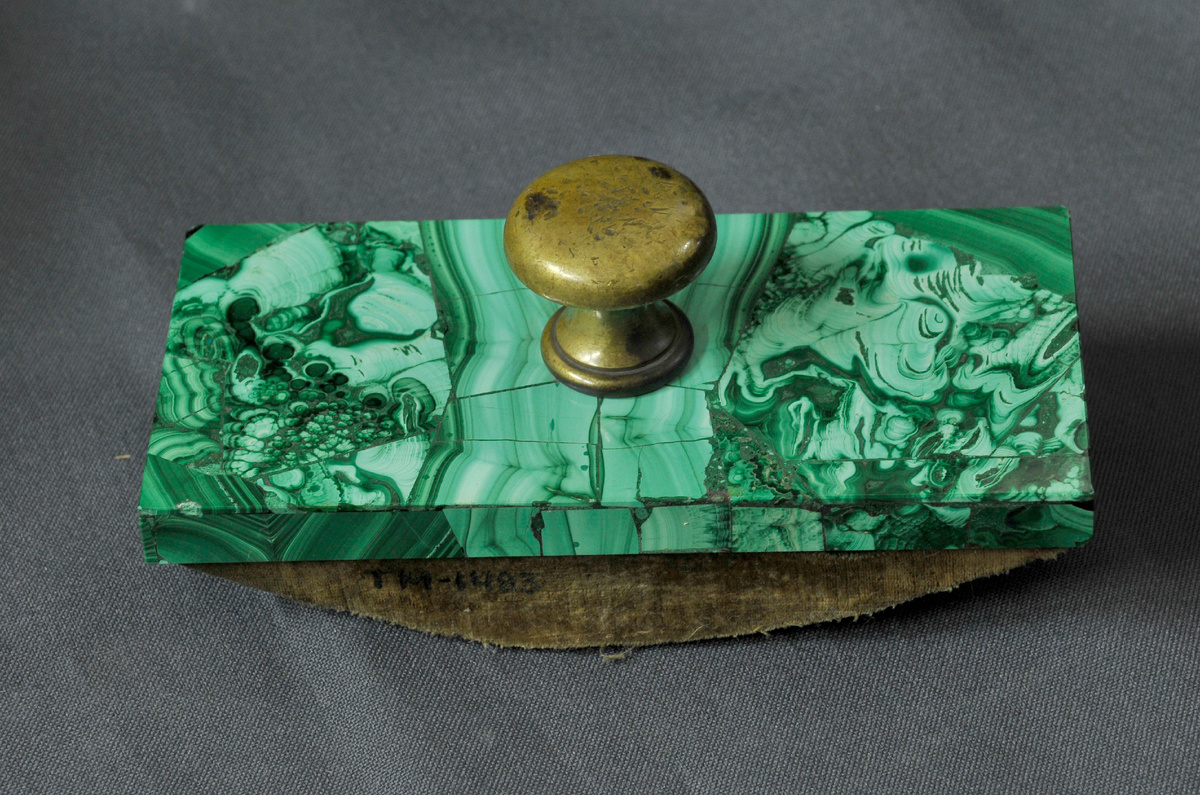 Пресс-бювар. Дерево, малахит, медь, бархат. XX век
