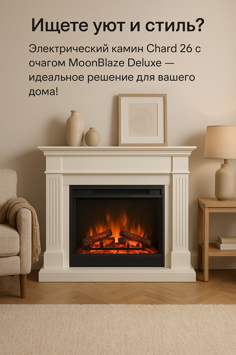    Электрический камин Chard 26: как создать уютный и стильный интерьер с MoonBlaze Deluxe Kamin