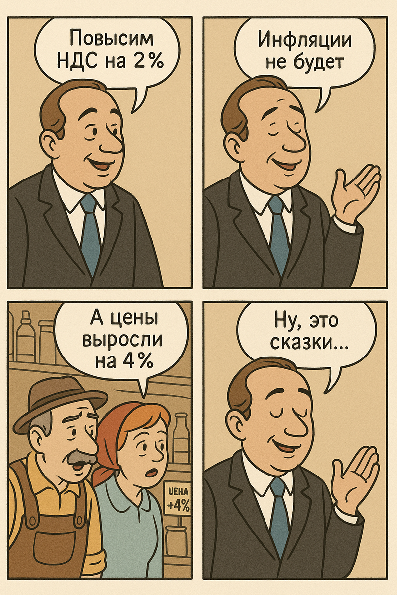 «Маленький налог — большая инфляция: арифметика чиновников против народа»