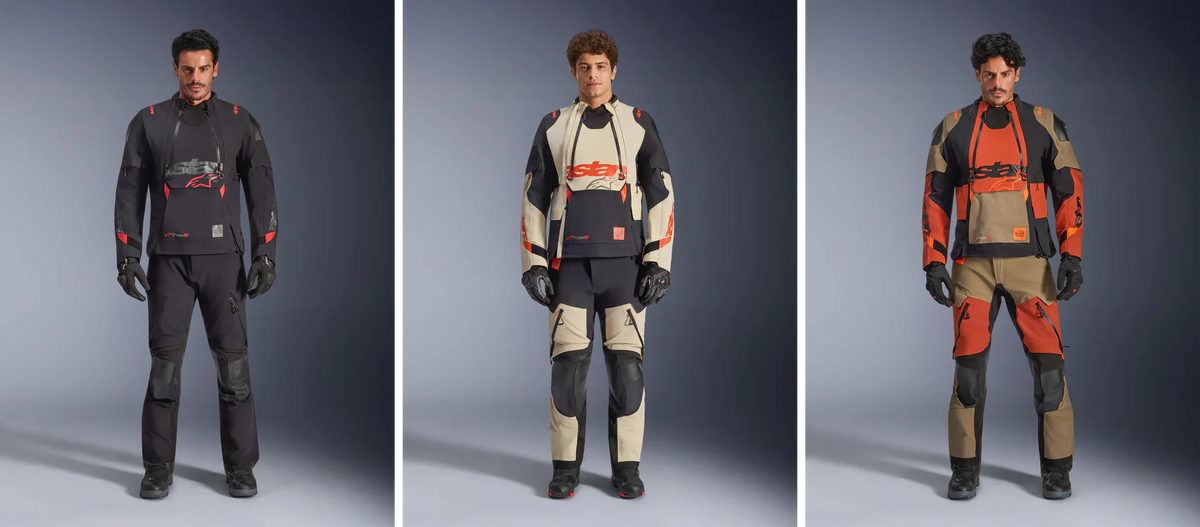 Костюм Alpinestars Halo Drystar Pro XF: Black Dark Shadow, Mastic Black, Walnut Rust Black.