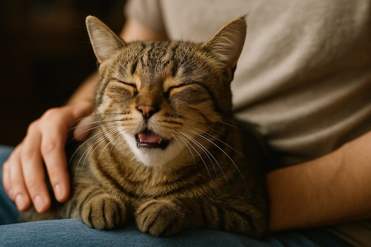    Если кота заставить к себе прижиматься, никакой «химии» не произойдет