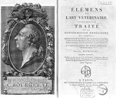 Основной труд - Claude Bourgelat "Élémens de l'art vétérinaire: Traité de la conformation extérieure du cheval; de sa beauté et de" .