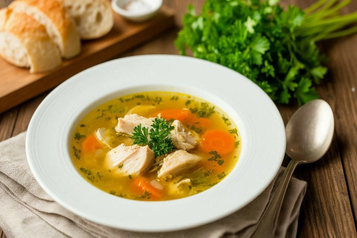 Куриный суп легко усваивается, богат полезными аминокислотами и витаминами. Источник: нейросеть📷
