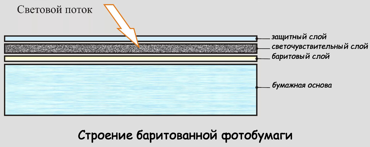 Строение баритованной бумаги