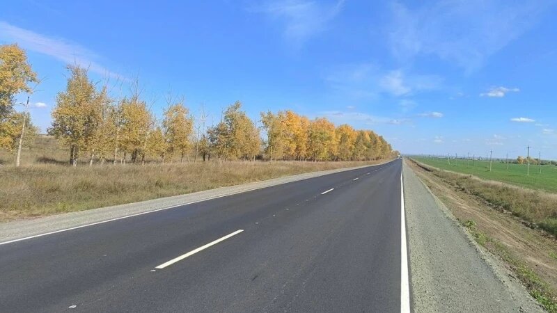     Участок трассы к границе с Казахстаном. Минтранс Алтайского края