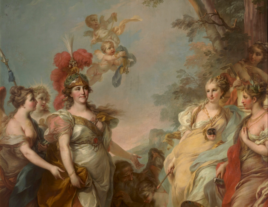 Фрагмент. Торелли С. Екатерина II в образе Минервы, покровительницы искусств. 1770. ГРМ