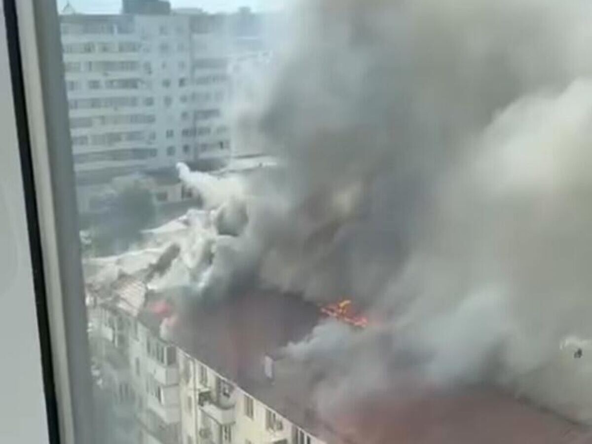    Последствия атаки ВСУ на Новороссийск© Кадр видео из соцсетей