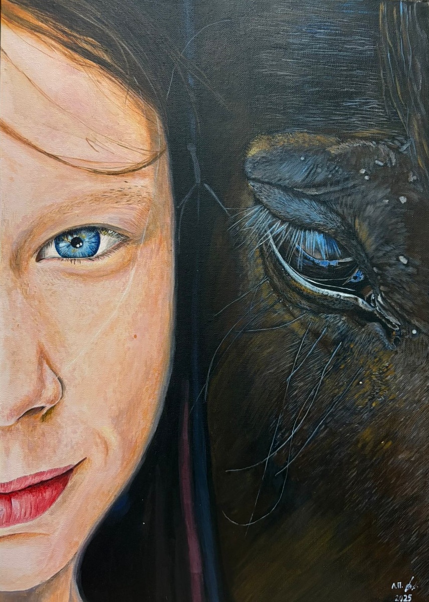 Картина"Две тени одного лица". Автор Лариса Плахотнюк