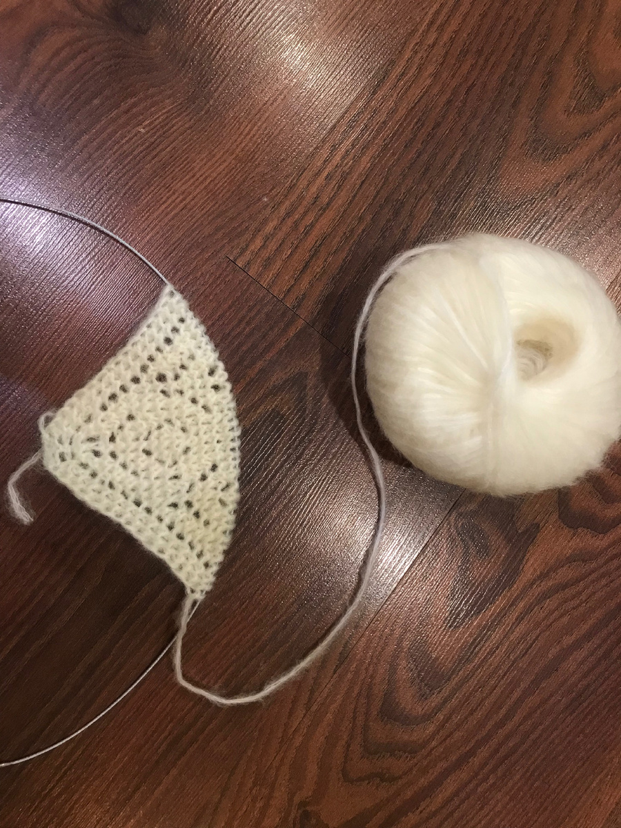 Образец двустроннего узора для шали