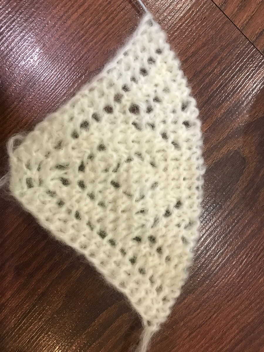 Образец двустроннего узора для шали