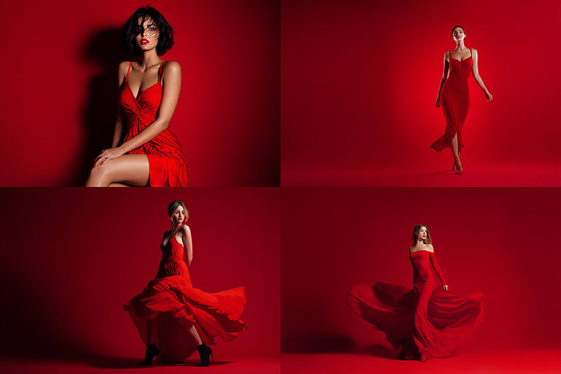 Скажем, хочу поснимать даму в красном на красном фоне — нейросеть поможет прикинуть свет, позы, ракурсы и прочие детали / Иллюстрация: Алиса Смирнова