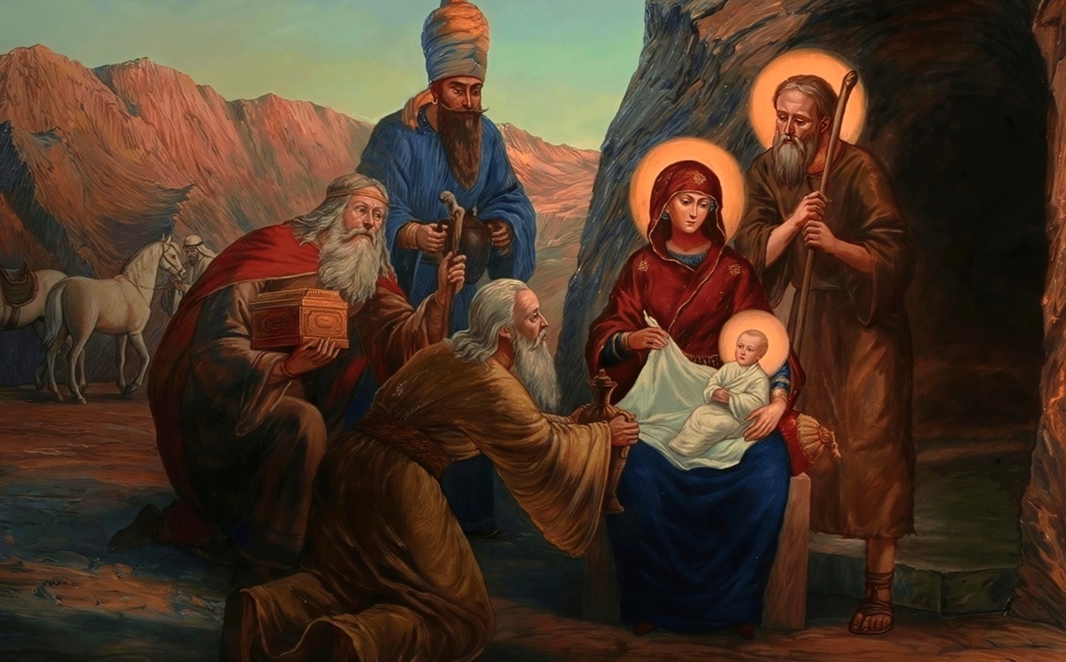 «Рождество Христово. Поклонение волхвов». Художник Филипп Москвитин.