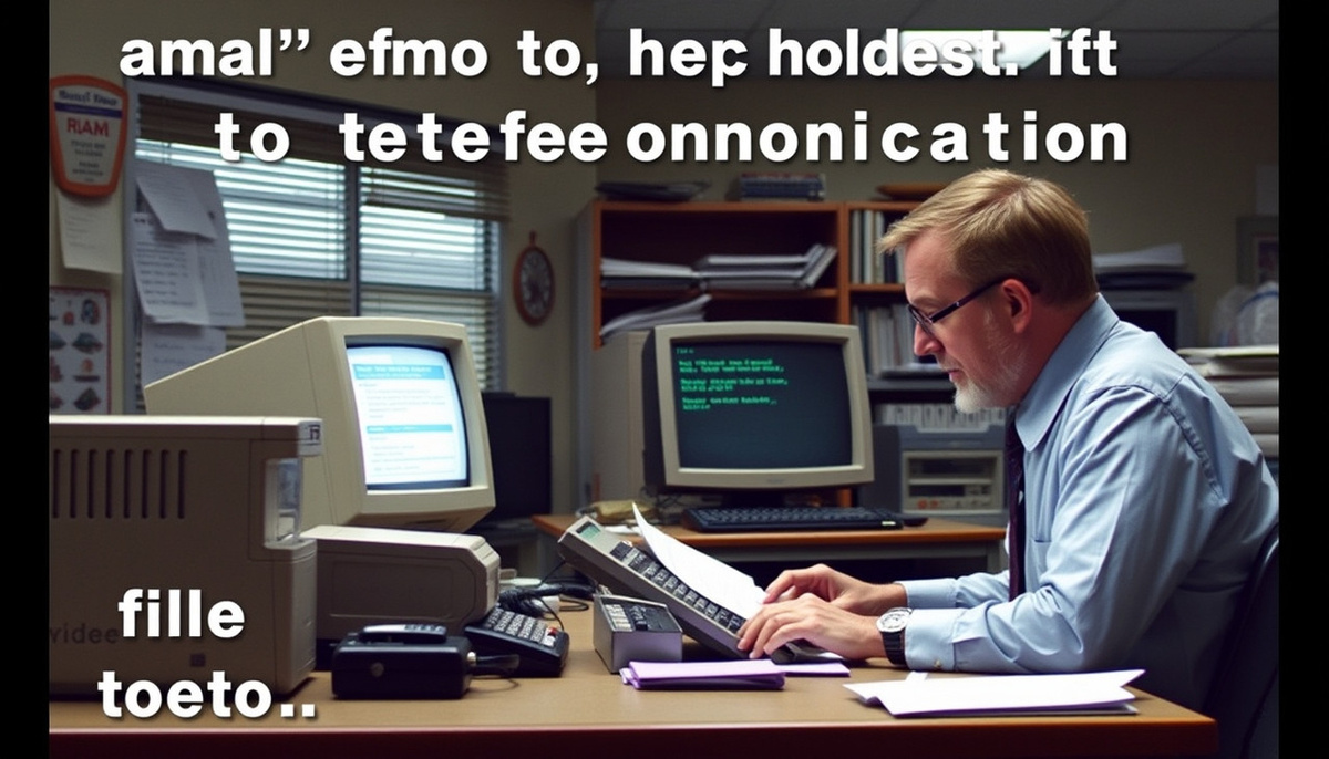    Изображение с графическим интерфейсом ранней электронной почты