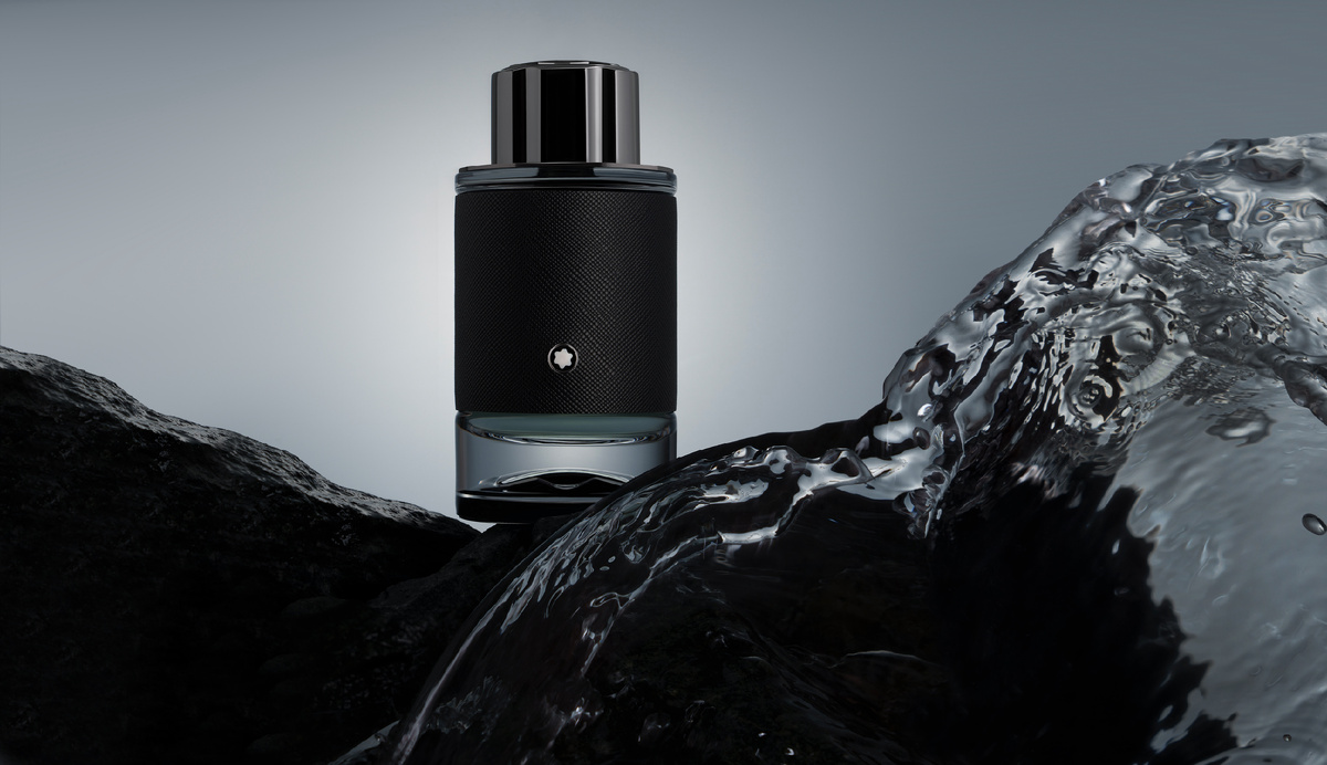 Пример рекламного фото. Съемка парфюмерии: MONTBLANC EXPLORER