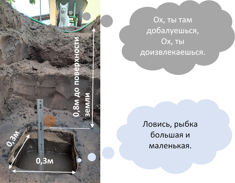 Фото 1. Шурф глубиной 30см