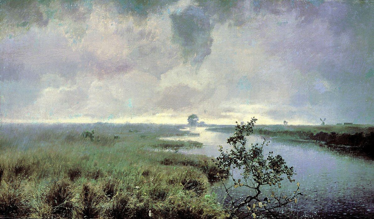 Дождь. Холст, масло. 88 x 150 см Севастопольский художественный музей им. М.П. Крошицкого