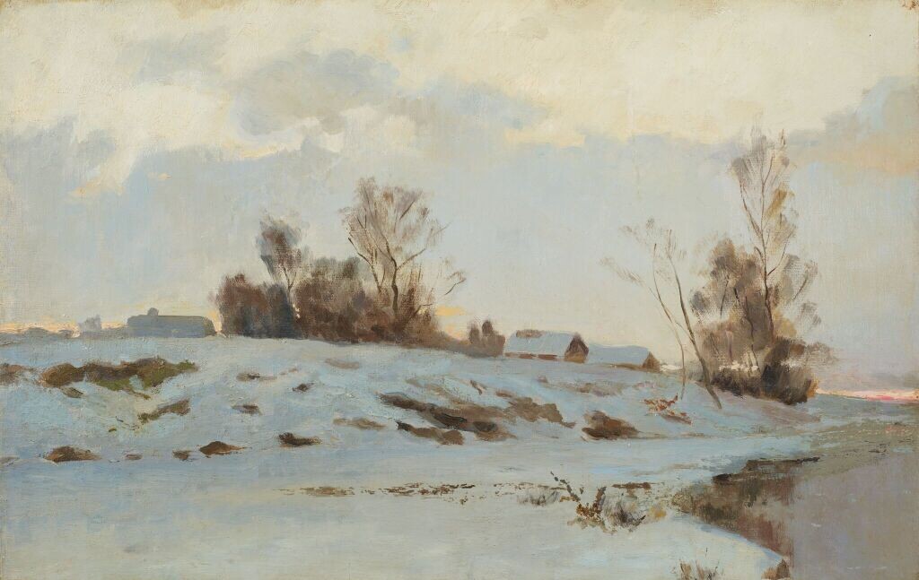 Начало весны. 1885 Этюд к картине «Начало весны» (1885, Русский музей), Третьяковская галерея 
