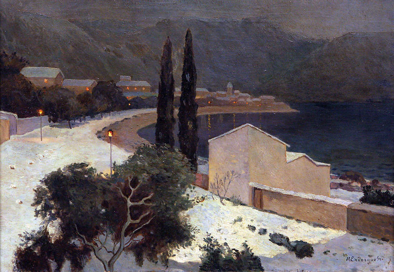 Лунная ночь в Аяччо, 1890-е. Холст, масло. Государственный Русский музей, Санкт-Петербург, Россия