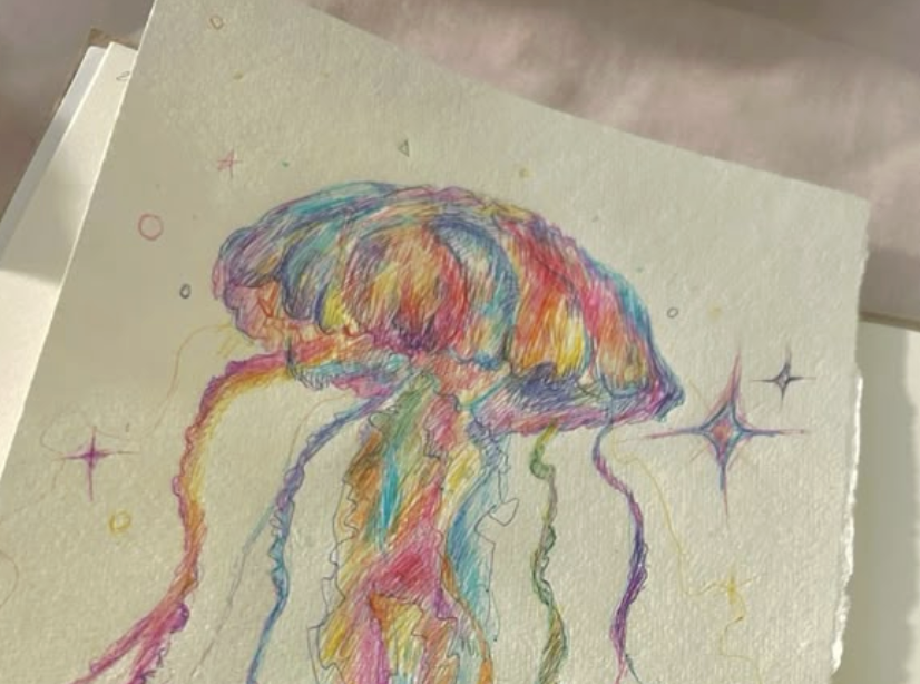 Цветная зарисовка для развития креативности