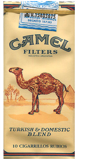 Аргентина, 1985 год. 10 штук с фильтром в мягкой упаковке и в целлофане. Цена 0,25 местных денег (аустраль). Производитель: "Nobleza Piccardo". Владелец торговой марки: R.J. Reynolds Tobacco Co.