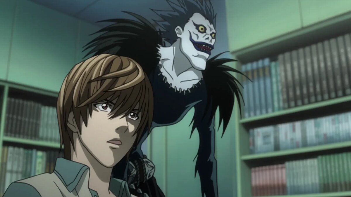 Кадр из аниме «Тетрадь смерти»   📷