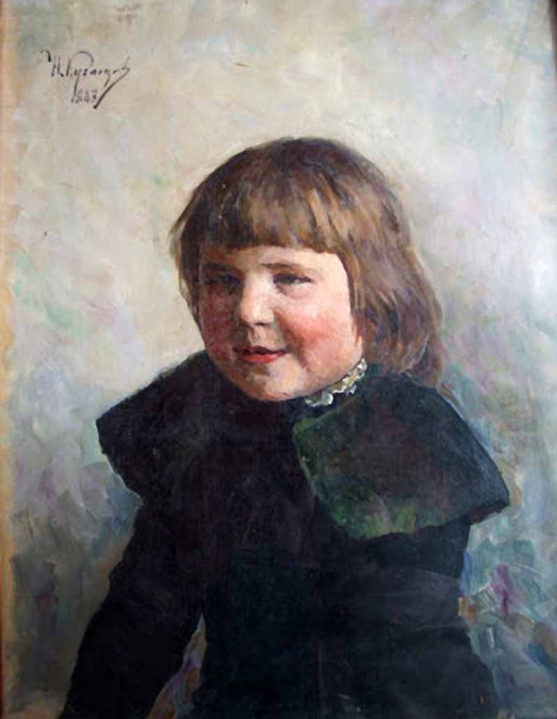 Н. Д. Кузнецов. Портрет Александры Мамонтовой. 1883. Музей-заповедник"Абрамцево"