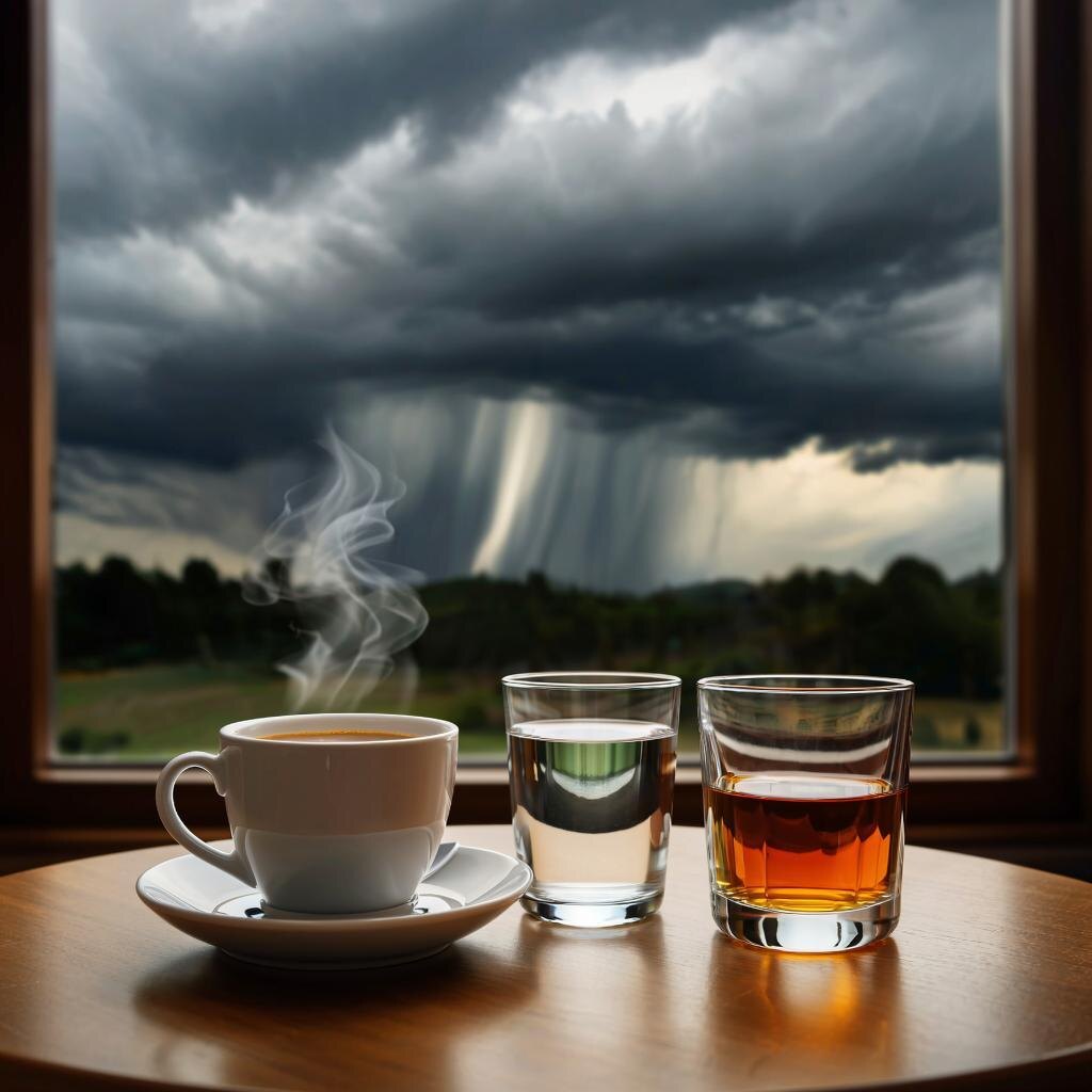 Кофе, вода, виски. Как выбор напитка может склонить чашу весов к спокойствию или хаосу, в зависимости от контекста