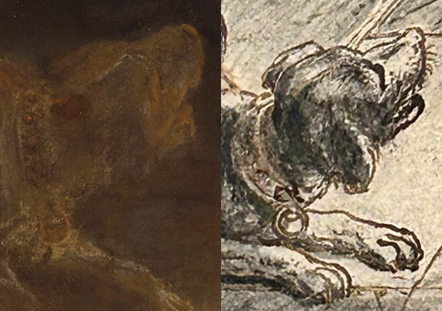 Собака у Рембрандта и у Адриана ван де Венне 