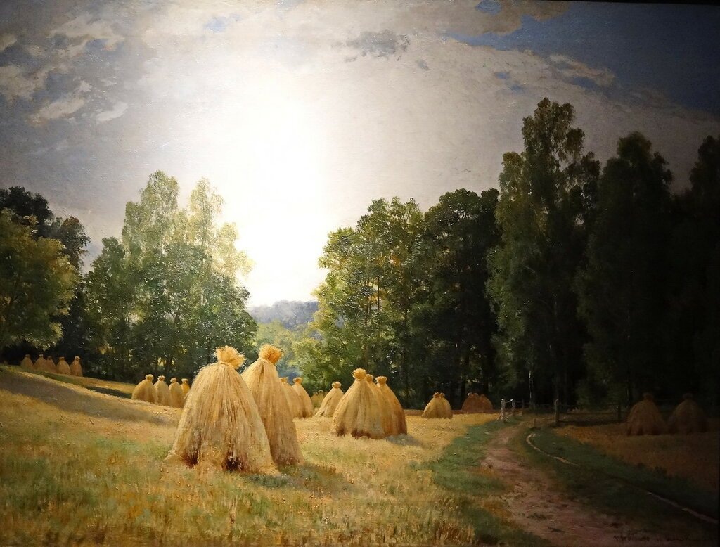 И. И. Шишкин. Стога. Преображенское. 1890. Изображение из открытых источников