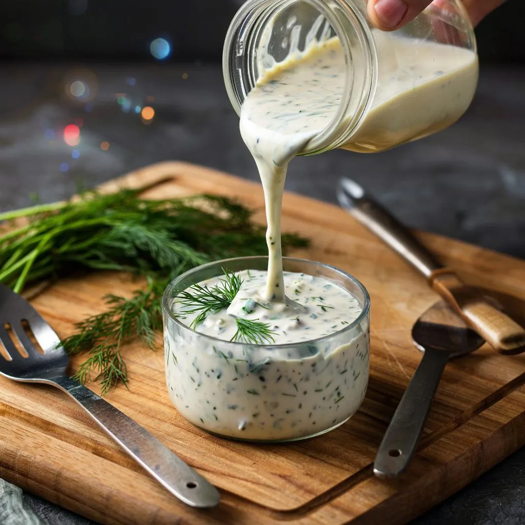 Как приготовить соус ранч за 5 минут! 🍗🥘🧅