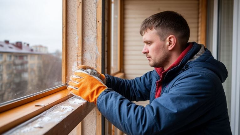    На зиму утеплил балкон своими руками за копейки - комфортно и в -40: даже теплый пол не понадобился