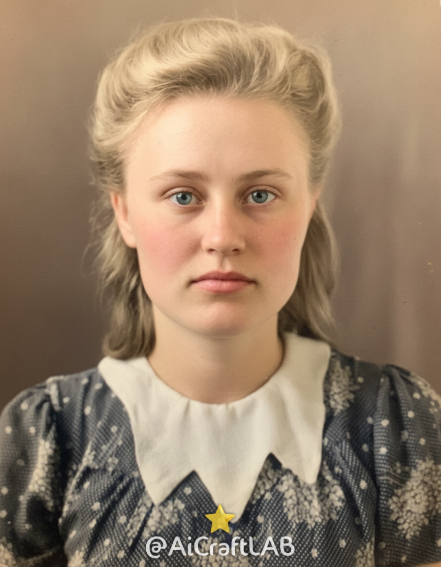 Восстановленная старая фотография - нейросеть Gemini Nano Banana - генерация №2