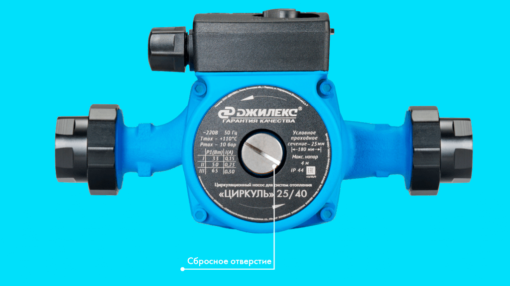 


МодельМакс. расход, л/минМакс. напор, мМощность, ВтПрисоединительный размер25/40334651 дюйм25/60426901 дюйм25/8010082601 дюйм32/40334651¼ дюйма32/60426901¼ дюйма32/8010082601¼ дюймаМодели циркуляционных насосов «Джилекс» имеют понятную маркировку, например, «ЦИРКУЛЬ 25/40»:
Первое число (25) — условный проходной диаметр в мм, должен соответствовать диаметру труб в вашей системе
Второе число (40) — максимальный напор в дециметрах (40 дм = 4 метра)Таблица: Основные модели циркуляционных насосов Джилекс «ЦИРКУЛЬ»