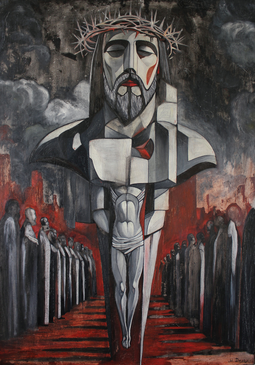 Мари Дагаз. "Когда духовность носит тело". Холст 100×70, масло. Москва 2025