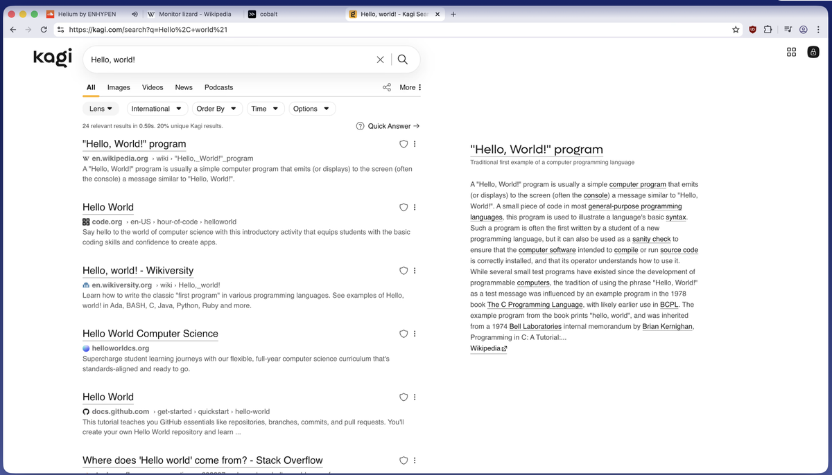 Helium Browser. Источник: https://helium.computer