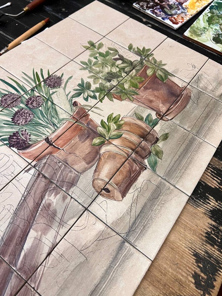 В процессе... На рабочем столе в мастерской