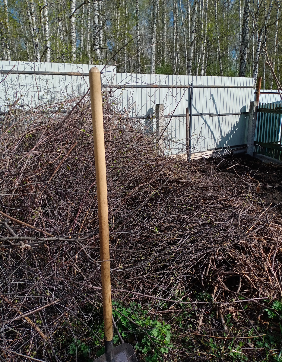 Одна из приготовленных куч.