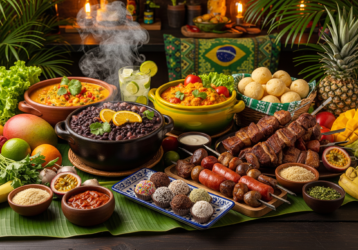 Блюда бразильской кухни на столе