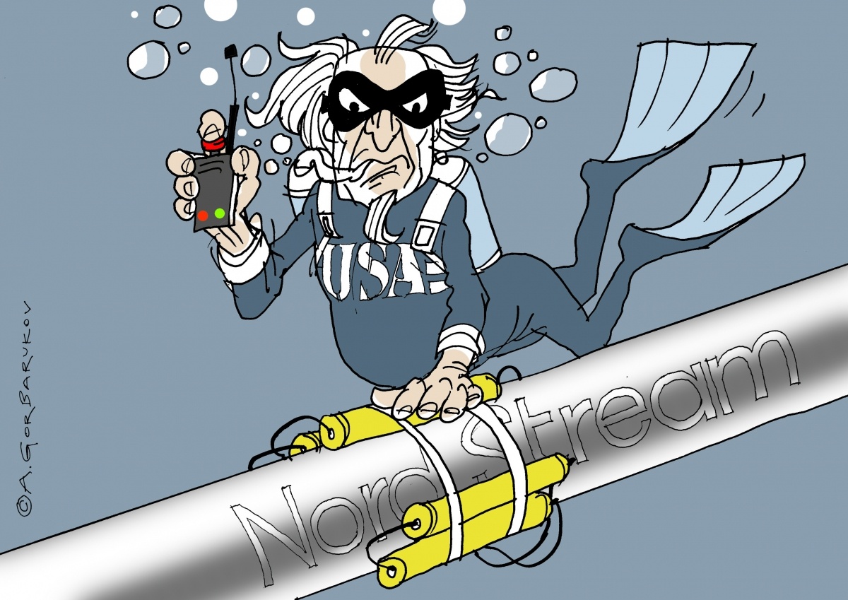    Северный поток. Теракт. Иллюстрация: Александр Горбаруков