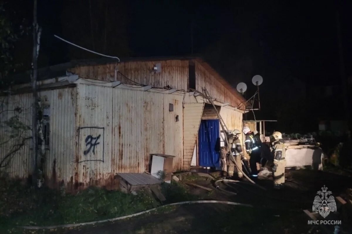    В Нягани пожарные через окно спасли двух детей из горящего дома