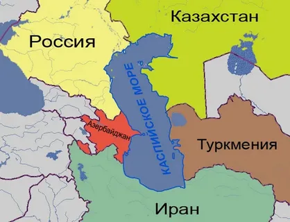 Карта Каспийского моря