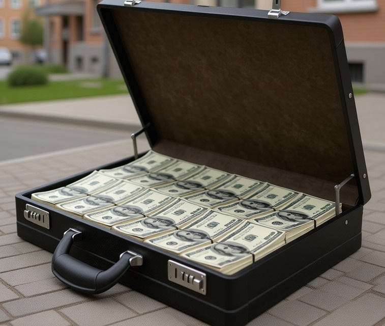Дипломат с долларами